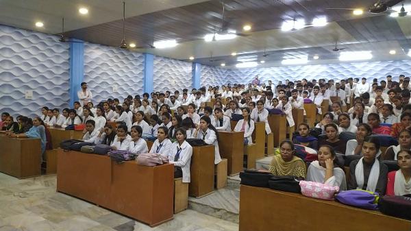 Nationsl Cancer Awareness Program orgainsed in Shiv Shakti Ayurvedic Medical College & Hospital, Sunam Road, Bhikhi (Mansa)